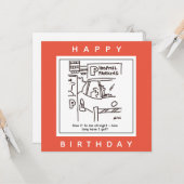 Carte Parking de l'hôpital Parking Cartoon (Devant/Arrière en situation)