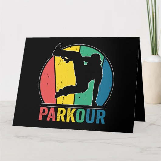 Carte Parkour Free Running Training Traceur Retro (Devant)