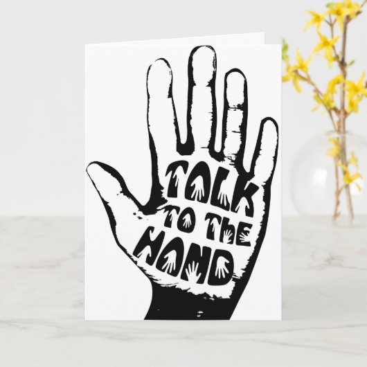 Carte Parler À La Main (Fleur jaune)