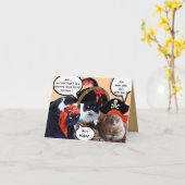 CARTE PARLER DE CHATS DE PIRATES, PIRATES ANCIENNES CART (Fleur jaune)