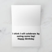 CARTE PARLER DE HORSE DIRE WHOA-30 ? JOYEUX ANNIVERSAIRE (Intérieur)