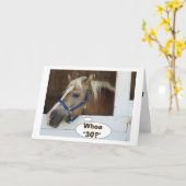 CARTE PARLER DE HORSE DIRE WHOA-30 ? JOYEUX ANNIVERSAIRE (Fleur jaune)