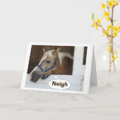 CARTE PARLER DE HORSE DIT NEIGH-TU COMBIEN D'ÂGE ? (Fleur jaune)