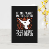 Carte Parler de taekwondo (Fleur jaune)