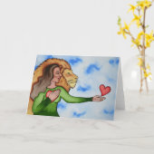 Carte Parler du coeur avec l'amour et le courage (Fleur jaune)