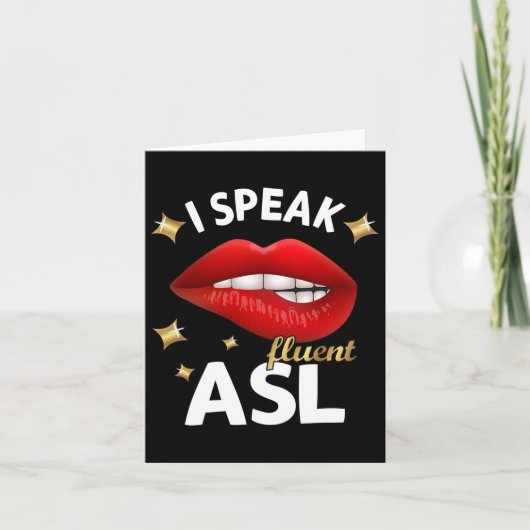 Carte Parler Fluent Asl - Langue Des Signes Sensibilisat (Devant)