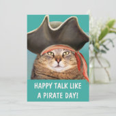 Carte Parlez Comme Un Chat Drôle De Pirate (Debout devant)