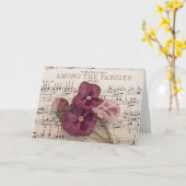 Carte Parmi Les Pansies (Fleur jaune)