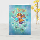 Carte Parmi les papillons Sweet Fairy par Molly Harrison (Fleur jaune)