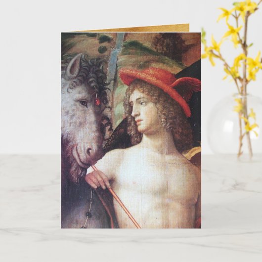 CARTE PARNASSUS / MERCURE AVEC PEGASUS (Fleur jaune)