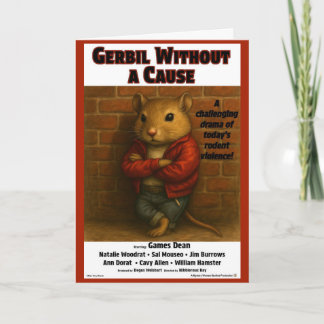Carte Parodie de film Gerbil Without a Cause