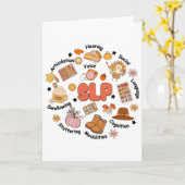 Carte Parole Langue Pathologiste Sld'automne Thanksgivin (Fleur jaune)