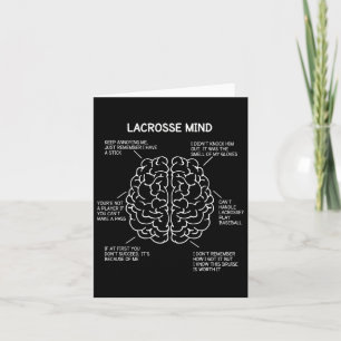 Carte Paroles de joueur de crosse Think Sayings Cerveau