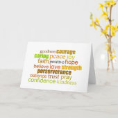 Carte Paroles d'encouragement (Fleur jaune)