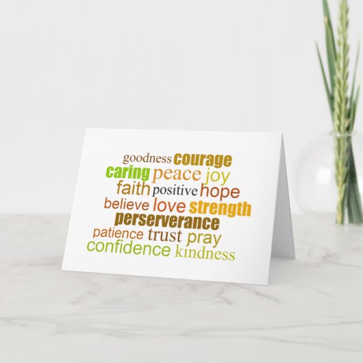 Carte Paroles d'encouragement (Devant)