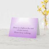 Carte Paroles d'encouragement, Lumière au bout du tunnel (Fleur jaune)