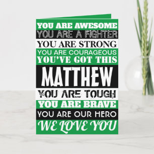 Carte Paroles D'Encouragement Se Bien Bientôt Vert Multi
