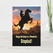 Carte Parrain Anniversaire Cowboy Occidental (Devant)