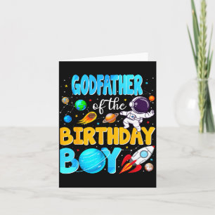 Carte Parrain de l'astronaute spatial garçon anniversair