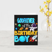 Carte Parrain de l'astronaute spatial garçon anniversair (Fleur jaune)