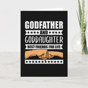 Carte Parrain Godgirl Godchild et parrain Cadeau