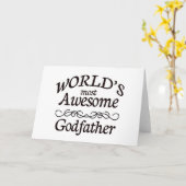 Carte Parrain le plus génial du monde (Fleur jaune)