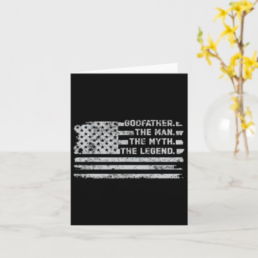 Carte Parrain L'Homme Mythe Légende Fête des pères Améri (Fleur jaune)