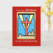 Carte Parraineur à la confirmation (Fleur jaune)