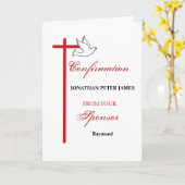 Carte Parraineur à la confirmation de la croix de noms p (Fleur jaune)