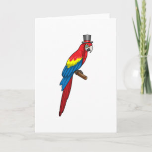 Carte Parrot comme Gentleman avec Casquette