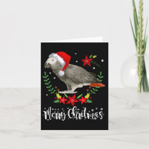 Carte Parrot gris africain de Noël