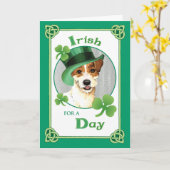Carte Parson de la Saint Patrick Russell Terrier (Fleur jaune)