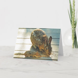Carte Partage Bunny et Chipmunk