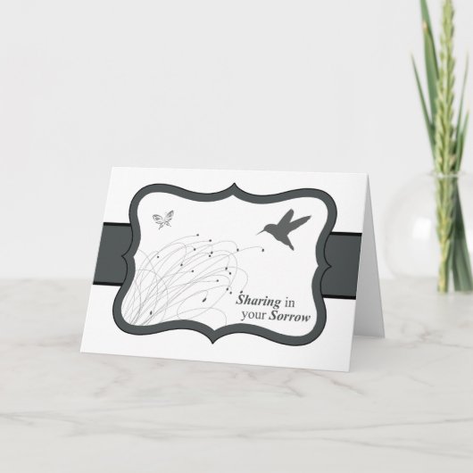 Carte Partage dans votre sympathie de peine avec (Devant)