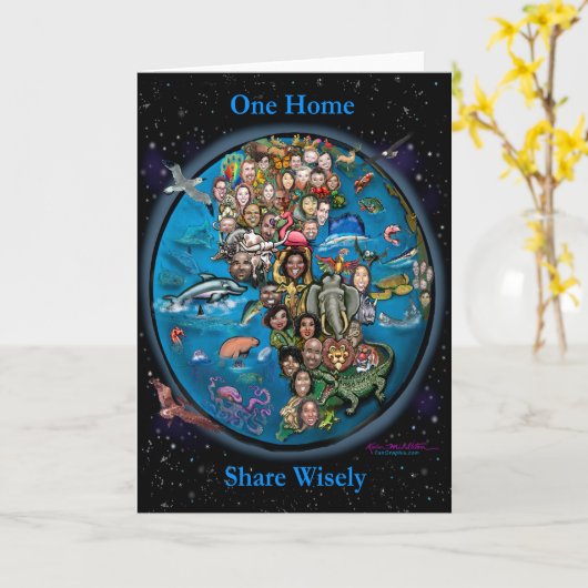 Carte Partage d'une maison (Fleur jaune)