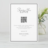 Carte Partager Love QR Code Galerie Mariage blanc (Debout devant)