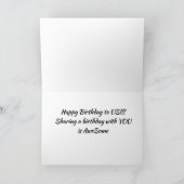 Carte **PARTAGER UN ANNIVERSAIRE AVEC VOUS** EST "AweCer (Intérieur)