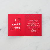 Carte Partagez l'amour à chaque pli (Intérieur)