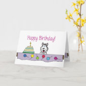 Carte Partagez un anniversaire enroué (Fleur jaune)