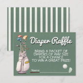 Carte Parte Golf Diaper Raffle (Devant / Derrière)