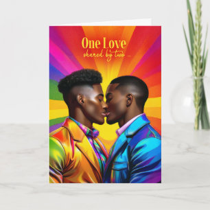 Carte Partenaire Gay Anniversaire Arc-en-ciel Africain-A