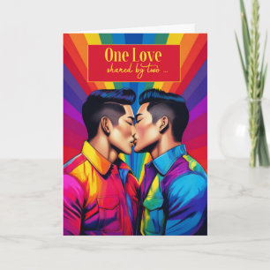 Carte Partenaire Gay Anniversaire Rainbow Asiatique Amér