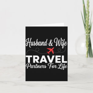 Carte Partenaires de voyage Fiancé Couple Mari