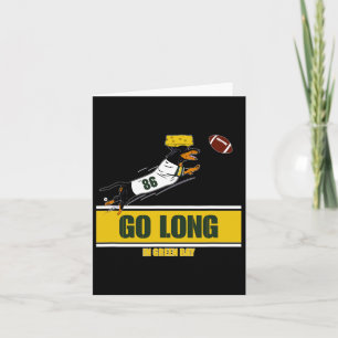 Carte Partez Longtemps à Green Bay Funny Dachshund Footb