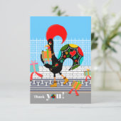 Carte Parti Anniversaire de enfant de la parade de coq p (Debout devant)