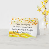 Carte Parti d'octobre (Fleur jaune)