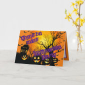 Carte Parti Halloween (Fleur jaune)