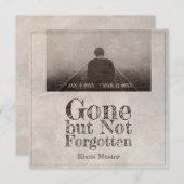 Carte Parti, mais pas oublié - Vintage (Devant / Derrière)