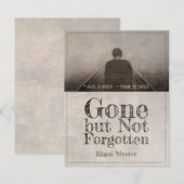 Carte Parti, mais pas oublié - Vintage (Devant / Derrière)