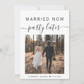 Carte Parti Marié Maintenant Plus Tard Photo Mariage Fai (Devant)